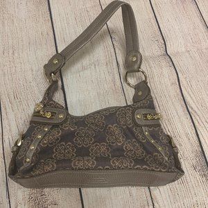 Kathy Van Zeeland Brown/Gold Satchel bag NWOT